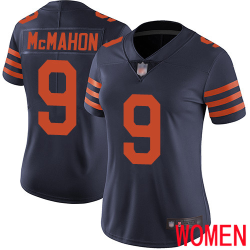Chicago Bears Limited Navy Blue Women Jim McMahon Jersey NFL Football #9 Rush Vapor Untouchable